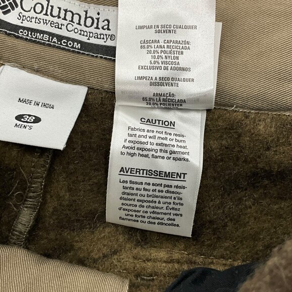 Columbia Gallatin Range Monarch Pass Camo Pants Wool Blend Outfitter Size 38 Men - Picture 11 of 11